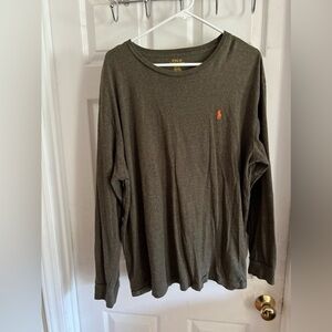polo ralph lauren long sleeve shirt Men’s X-Large Heather Olive Orange Horse